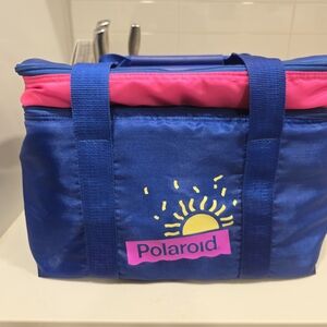 Polaroid Blue and Pink Sunburst Tote
